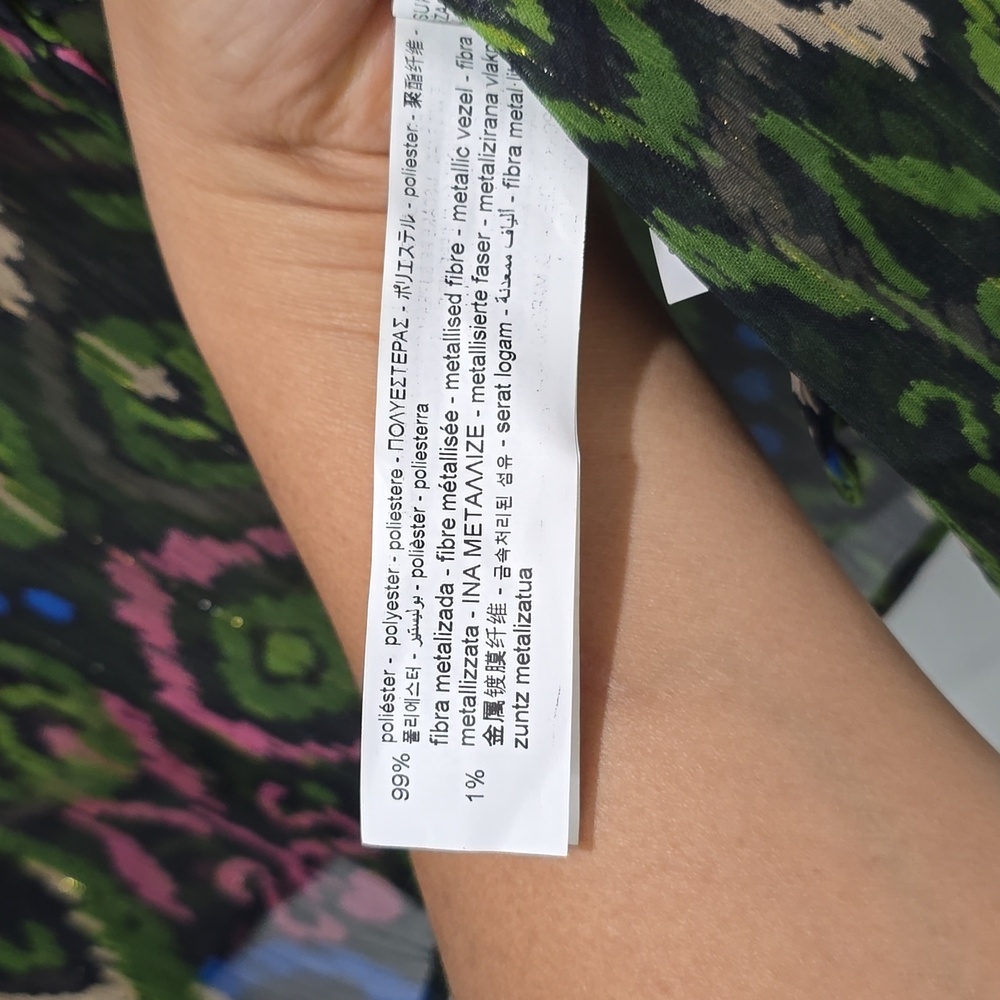 Zara Multicolor Patterned Ruffle Blouse - Picture 5 of 9